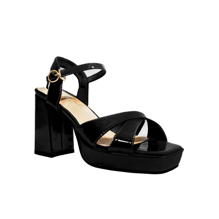 Mario D' Boro Women's Heeled Sandals LY 28048 Black/Taupe C67