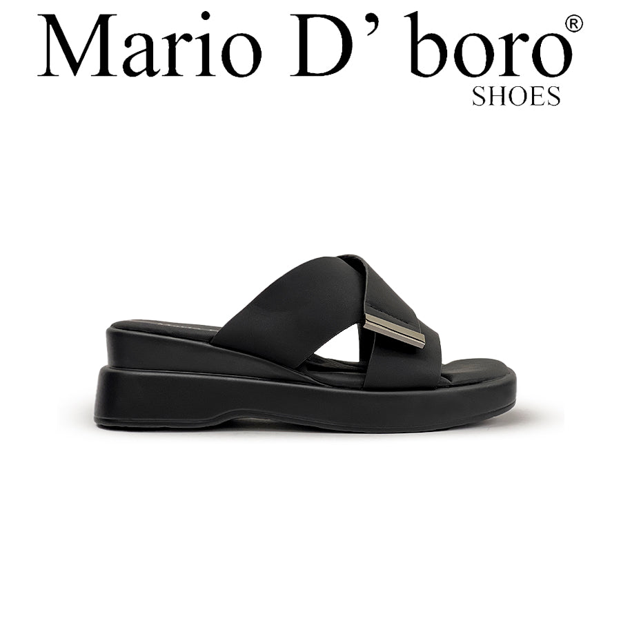 Women's Wedge Sandals LY 28879 Beige/Black C76