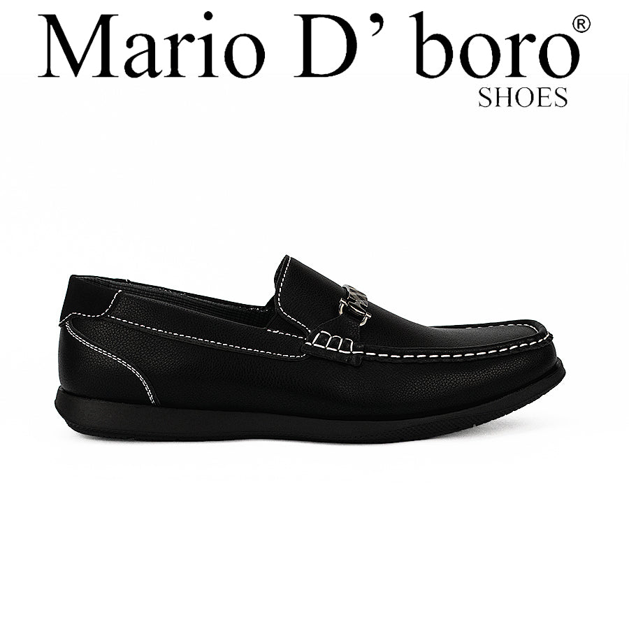 Mario D' Boro Men's Casual Loafers Mw 24575 Black/Dark Brown C45