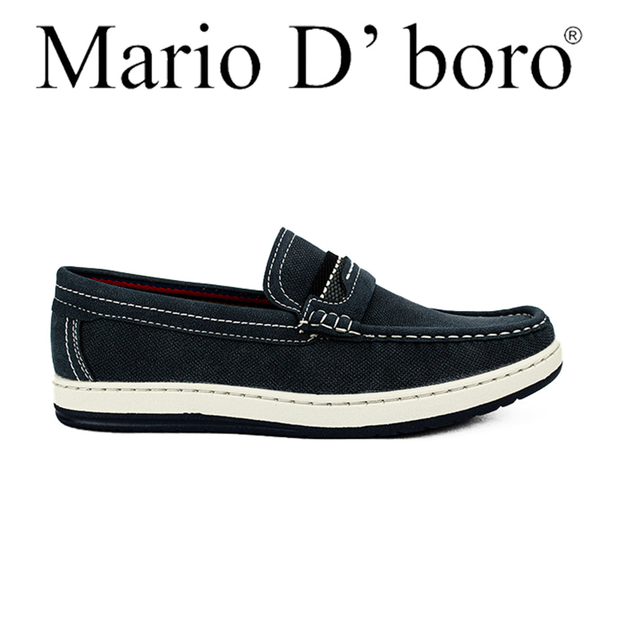 Mario D' Boro Men's Casual Loafers MX 24386 Gray/Navy Blue C48