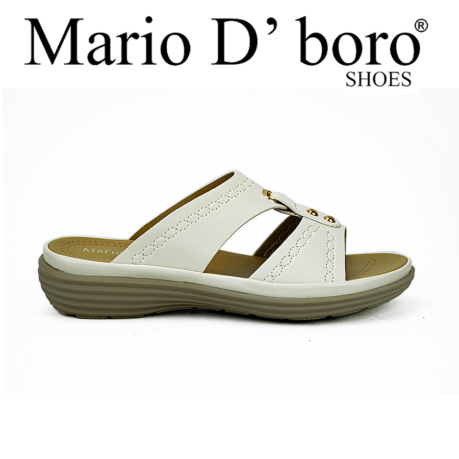 Mario D' Boro Women's Sandals Lv 22022 Off-White/Old Rose