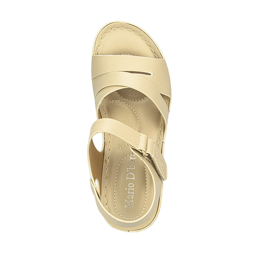 Mario D' Boro Women's Wedge Sandals LW 25699 Brown/Bone  C44