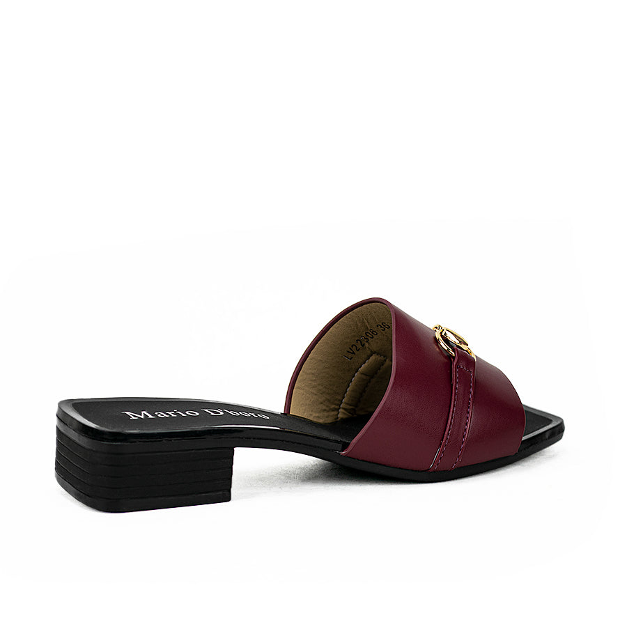 Mario D' Boro Women's Sandals Lv 22806 Black/Maroon