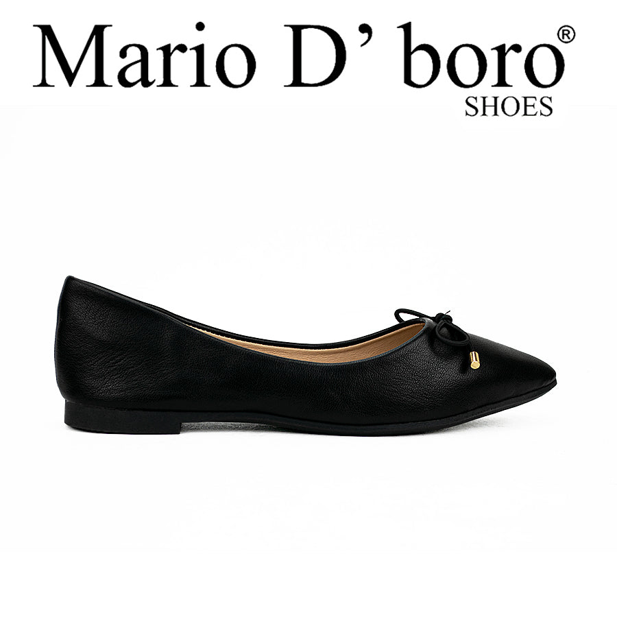 Mario D' Boro Women's Flat Shoes Lv 22699 Black/Tan