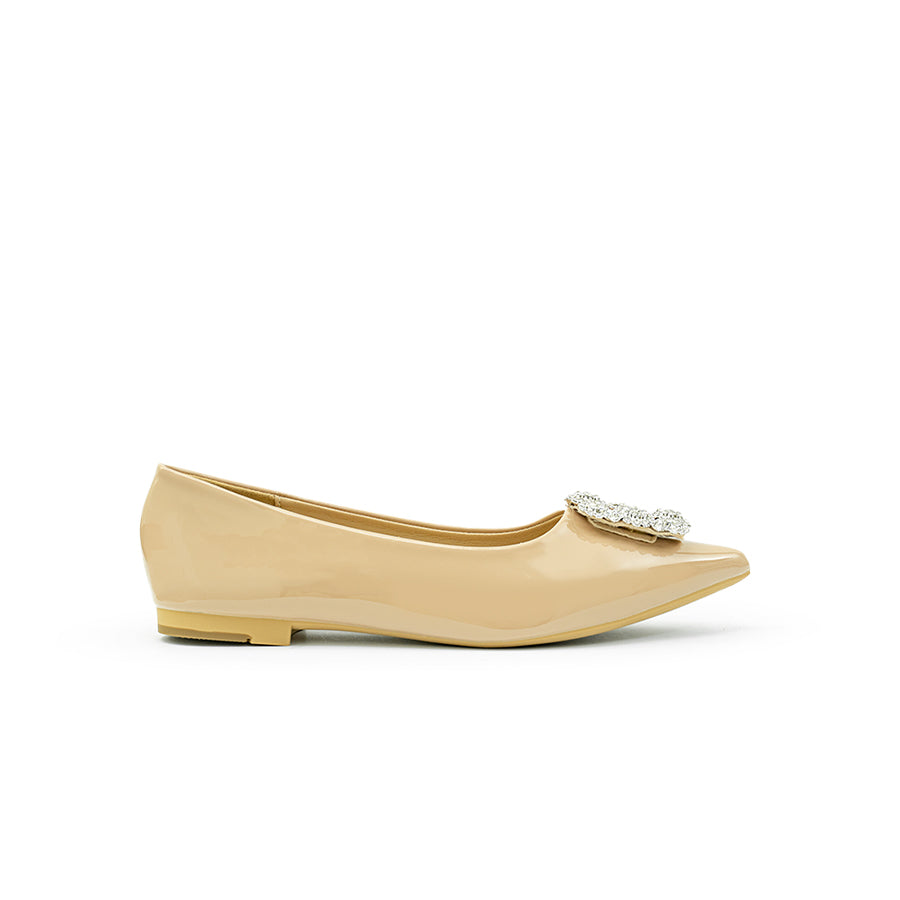 Mario D' boro Women's Ballet Flats LY 29254 Beige / Black C79