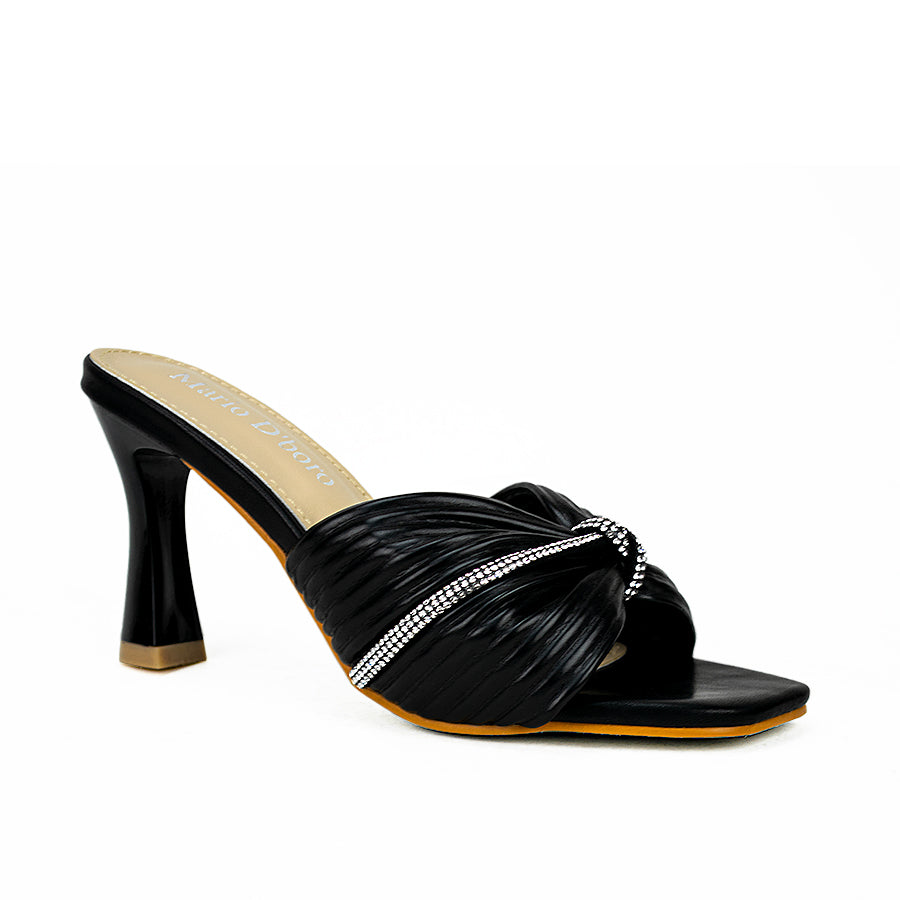 Mario D' Boro Women's Heeled Sandals Lv 22633 Black/White