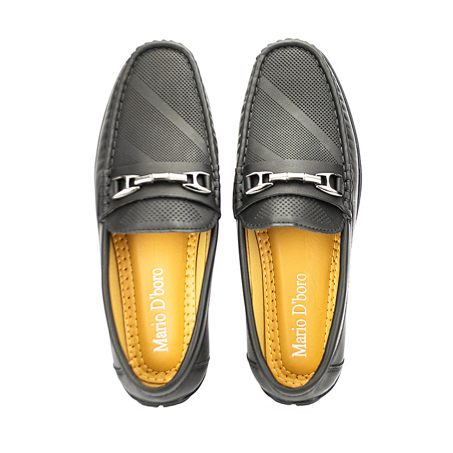 Mario D' Boro Men's Casual Loafers Mw 23566 Black/Dark Brown C42