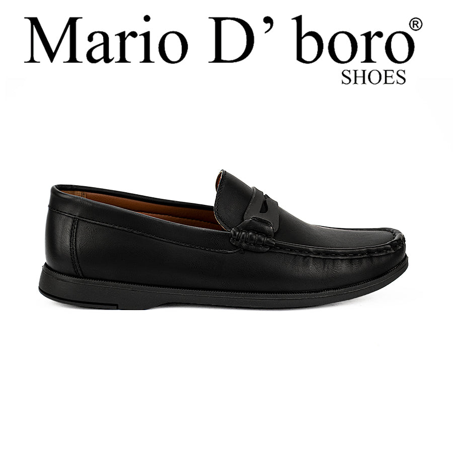 Mario D' Boro Men's Casual Loafers Shoes Mw 22620 Black