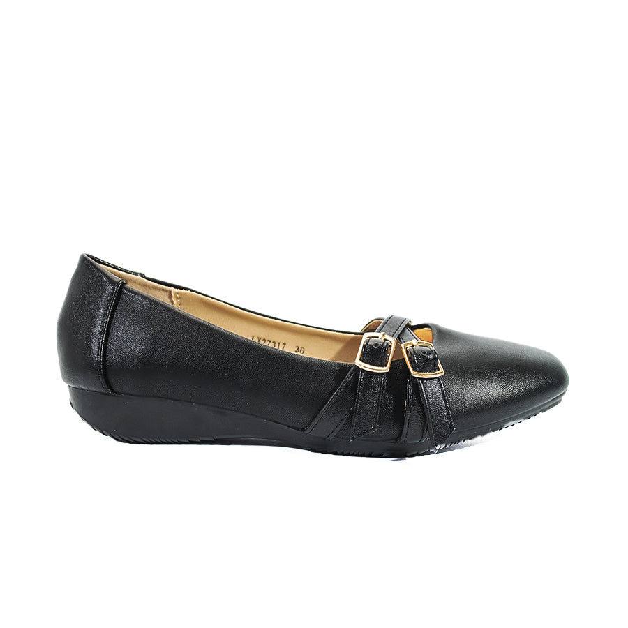 Mario D' Boro Women's SSHS Flats LX 27317 Black C54