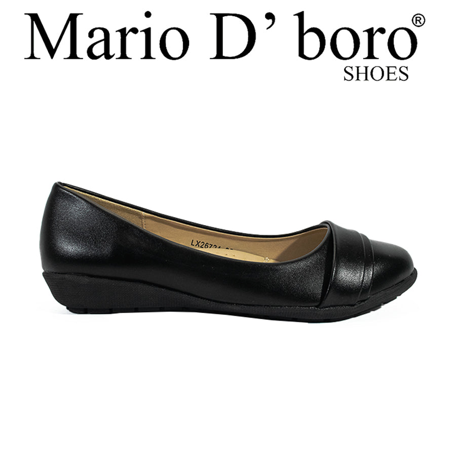 Mario D' Boro Women's SSHS Flats LX 26724 Black C54