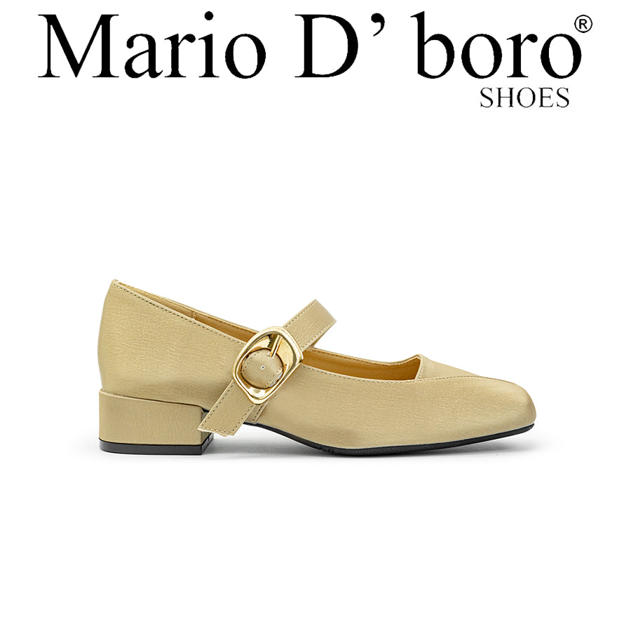 Mario D' boro Women's College Pumps LY 29246 Beige / Black C79