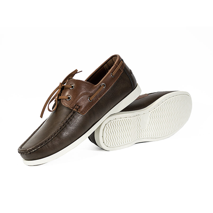 Mario D' Boro Men's Casual Boat Shoes MY 25866 All Black/Black Brown/VDark Brown C64