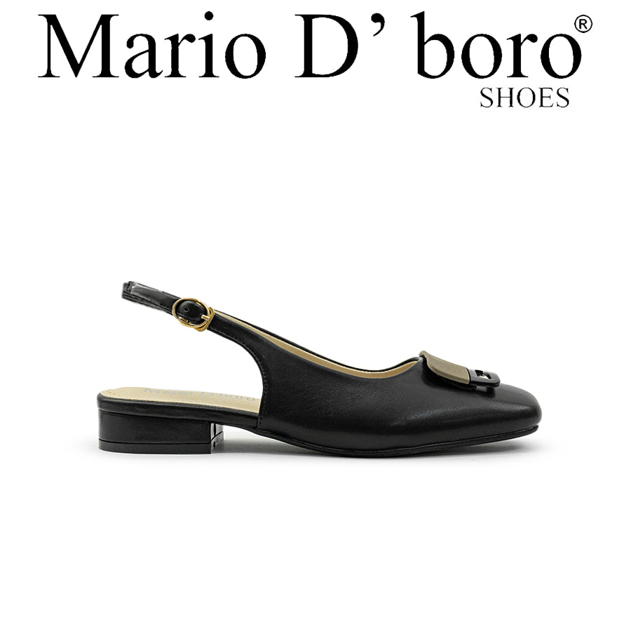 Mario D' boro Women's Flat Sandals LY 29048 Black / Taupe C79