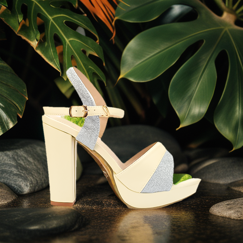 Mario D' Boro Women's Heeled Sandals LX 27031 Beige/Off White C51