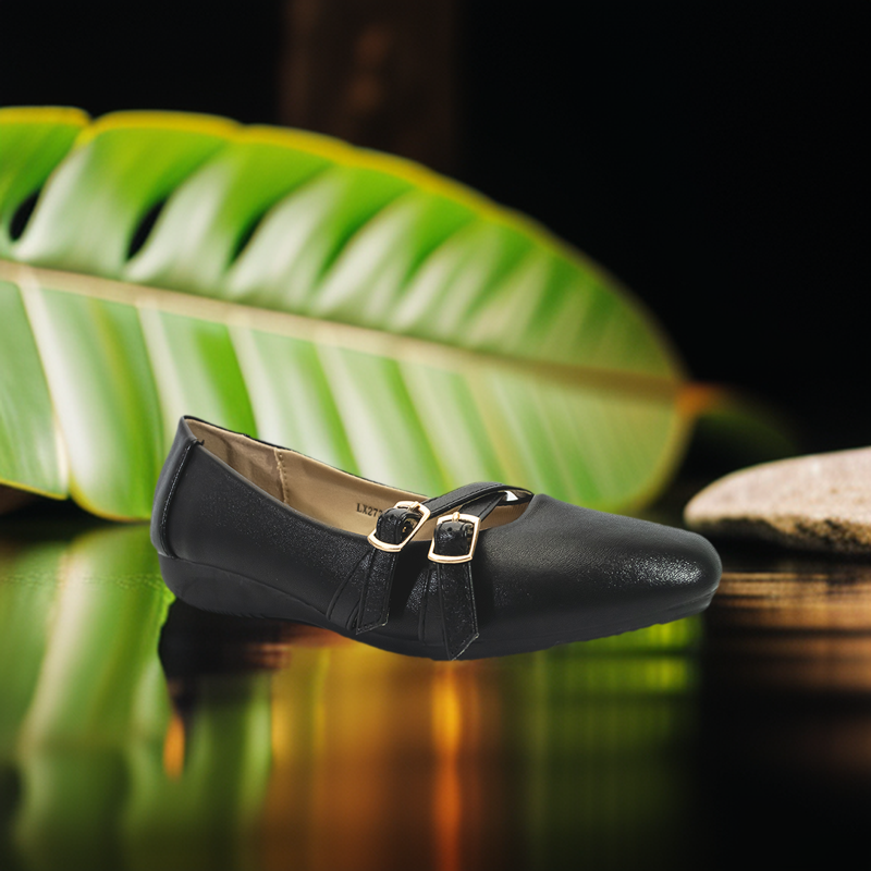 Mario D' Boro Women's SSHS Flats LX 27317 Black C54