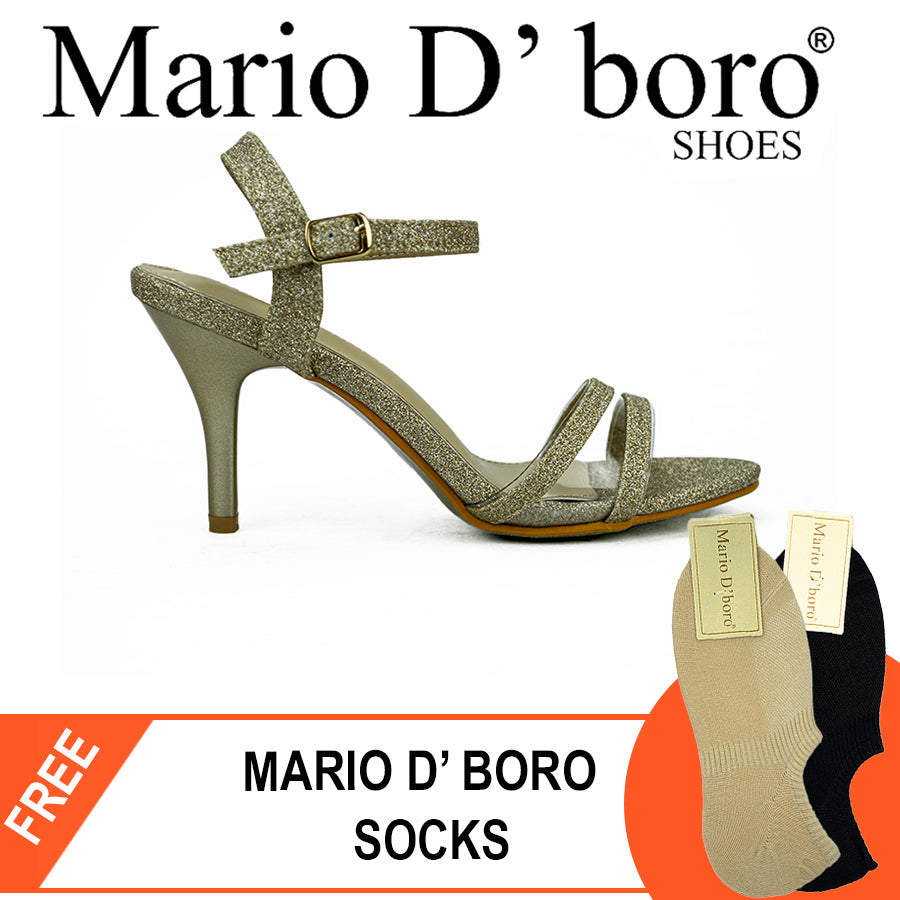 Mario D' Boro Women's Heeled Sandals Lv 22520 Gold/Silver