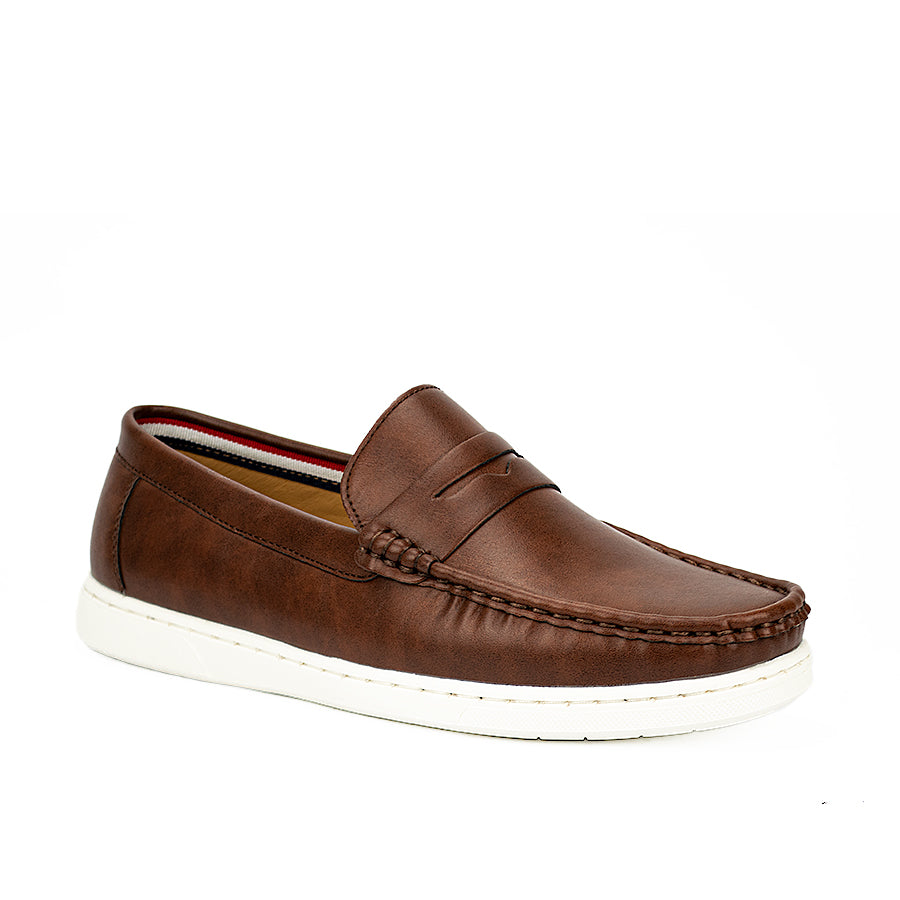 Mario D' Boro Men's Casual Loafers Shoes Mw 22906 Black/Dark Brown