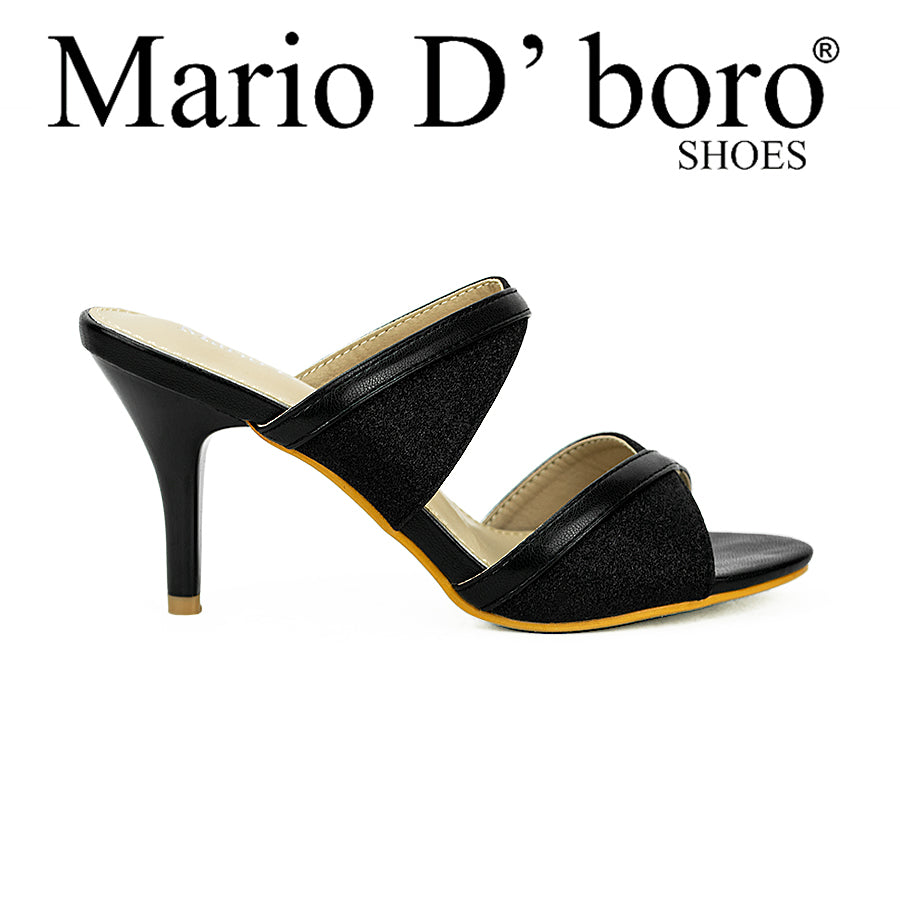 Mario D' Boro Women's Heeled Sandals Lv 22515 Black/Old Rose
