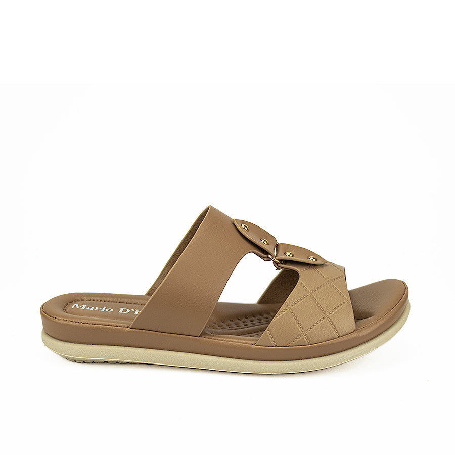 Mario D' Boro Women's Sandals Lv 011 Beige/Navy Blue