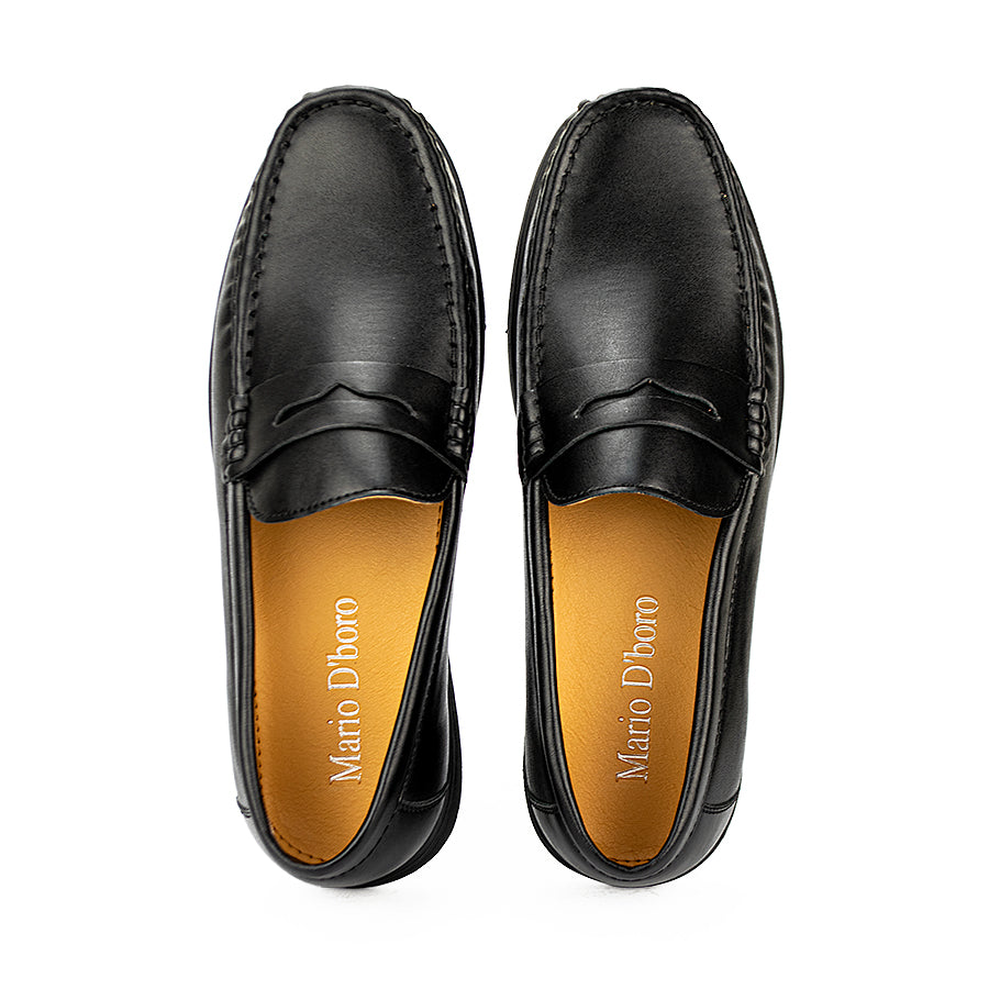 Mario D' Boro Men's Casual Loafers Shoes Mw 22906 Black/Dark Brown