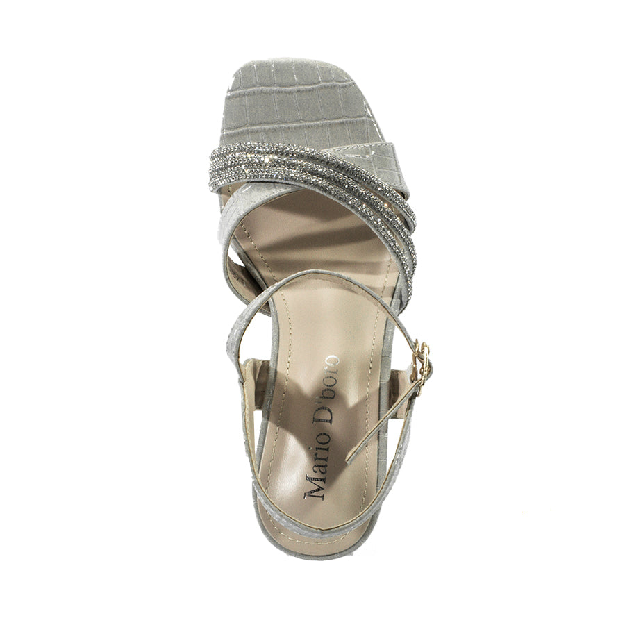 Mario D' Boro Women's Heeled sandals LX 27735 Beige/Light Gray C61