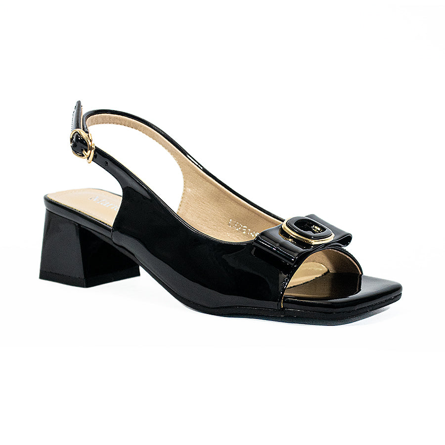 Mario D' Boro Women's Heeled Sandals LY 28145 Black/Maroon C65