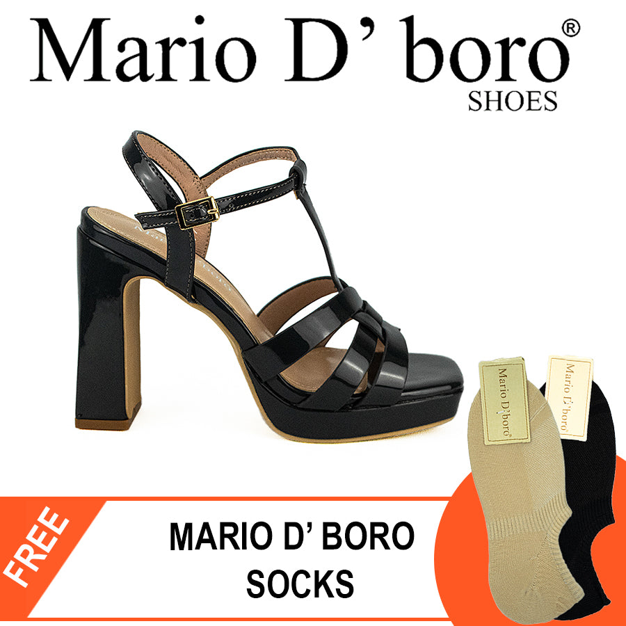 Mario D' Boro Women's Heeled Sandals Lw 24682 Bone/Dark Gray C31