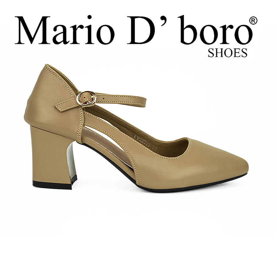 Mario D' Boro Women's Heeled Sandals Lv 22333 Black/Taupe