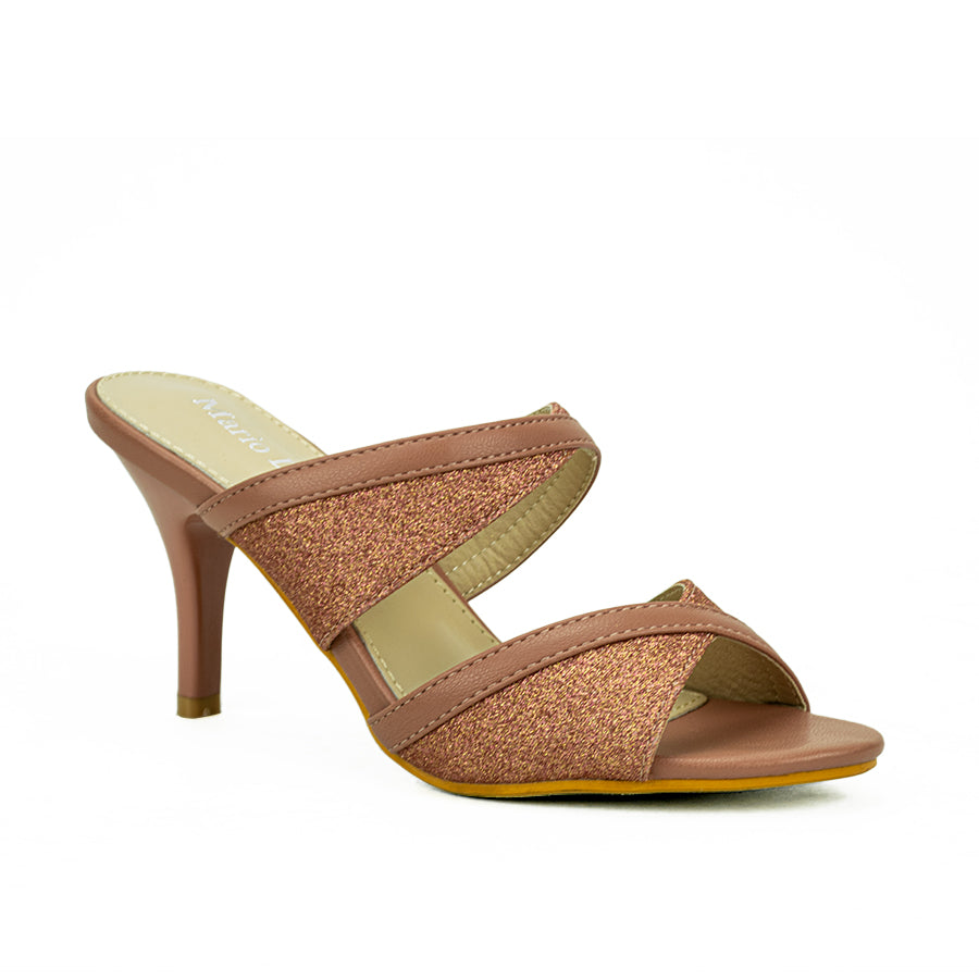 Mario D' Boro Women's Heeled Sandals Lv 22515 Black/Old Rose