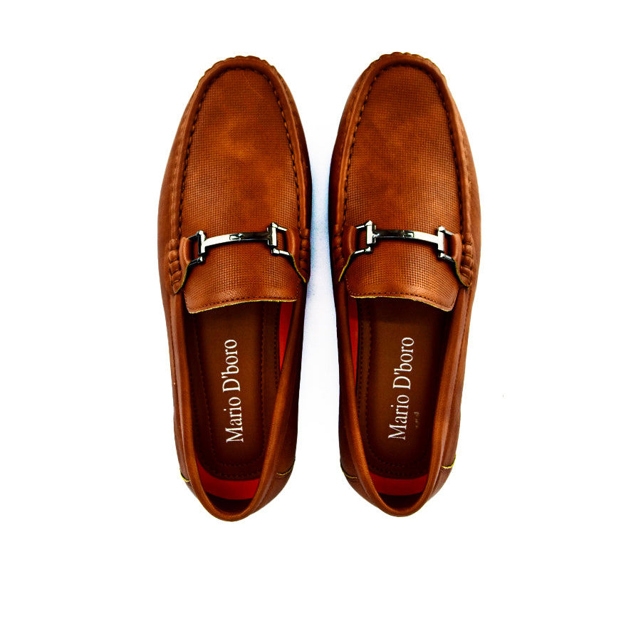 Mario D' Boro Men's Casual Loafers MX 23969 Brown/Navy Blue C48