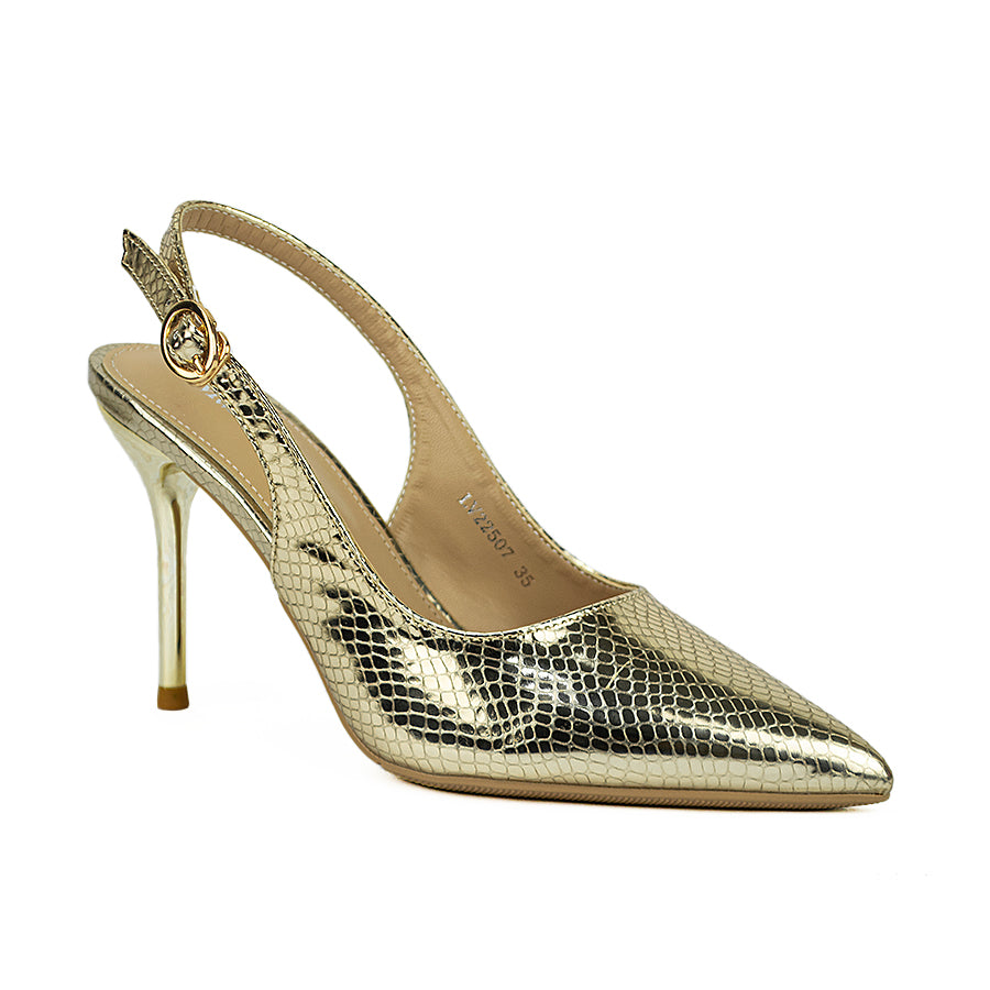 Mario D' Boro Women's Heeled Sandals Lv 22507 Black/Gold