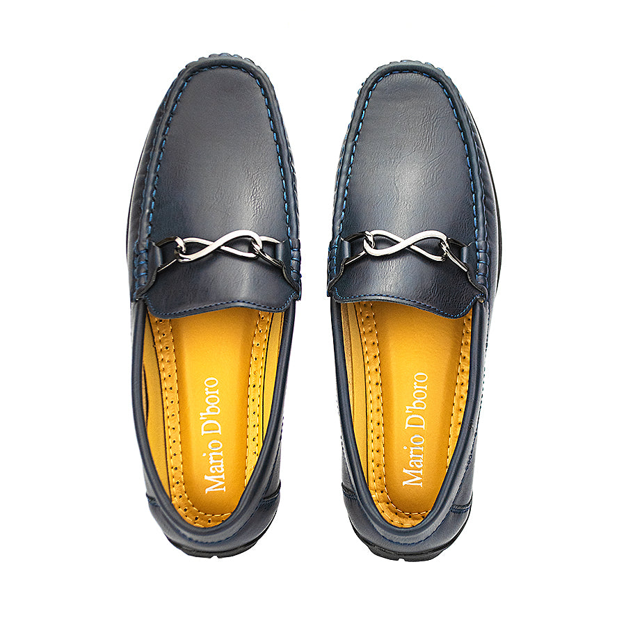 Mario D' Boro Men's Casual Loafers Mw 23564 Black/Navy Blue C42
