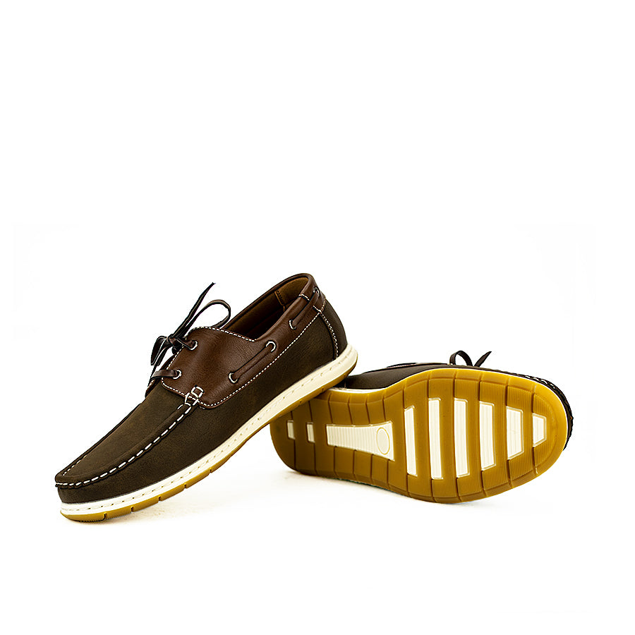 Mario D' Boro Men's Casual Boat Shoes Mw 22774 Dark Brown