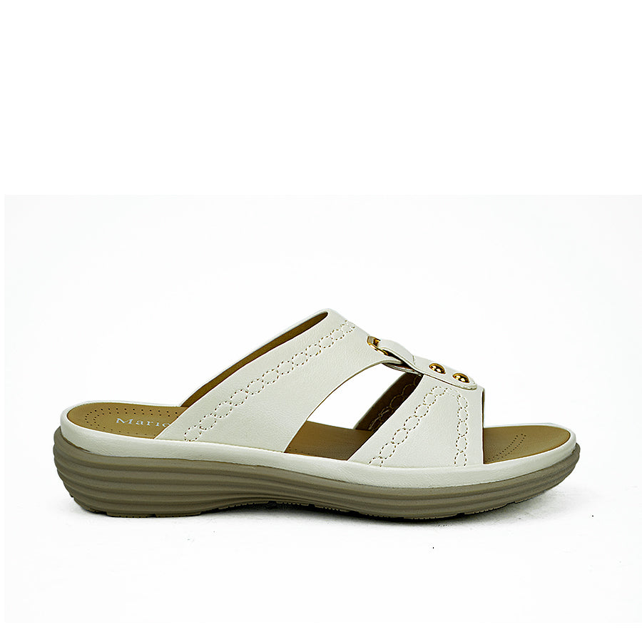 Mario D' Boro Women's Sandals Lv 22022 Off-White/Old Rose