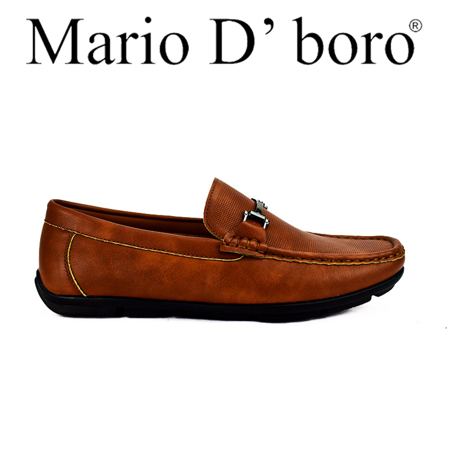 Mario D' Boro Men's Casual Loafers MX 23969 Brown/Navy Blue C48