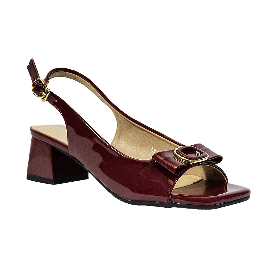 Mario D' Boro Women's Heeled Sandals LY 28145 Black/Maroon C65