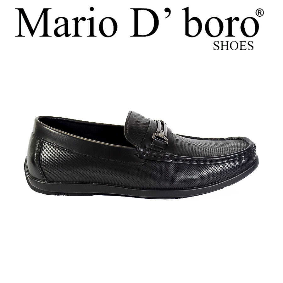 Mario D' Boro Men's Casual Loafers MX 25041 Black/Dark Brown C53
