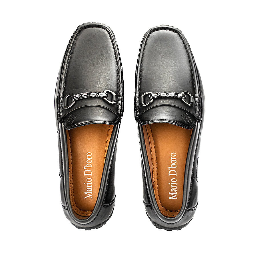 Mario D' Boro Men's Casual Loafers Mw 24393 Black/Maroon C42
