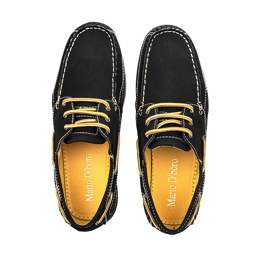 Mario D' Boro Men's Casual Loafers Mw 24562 Black/Khaki C42