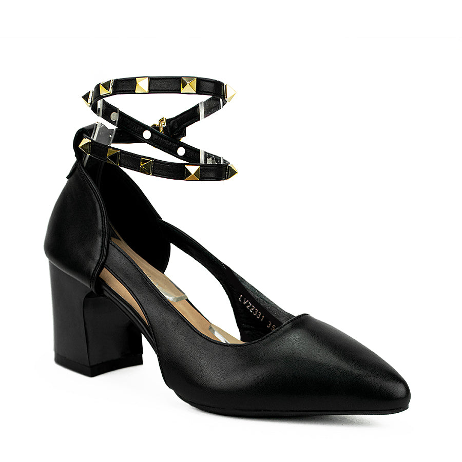 Mario D' Boro Women's Heeled Sandals Lv 22331 Black/Old Rose