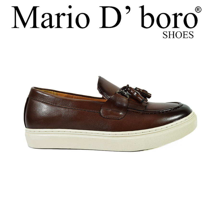 Mario D' Boro Men's Casual Loafers MX 25305 Dark Brown C57