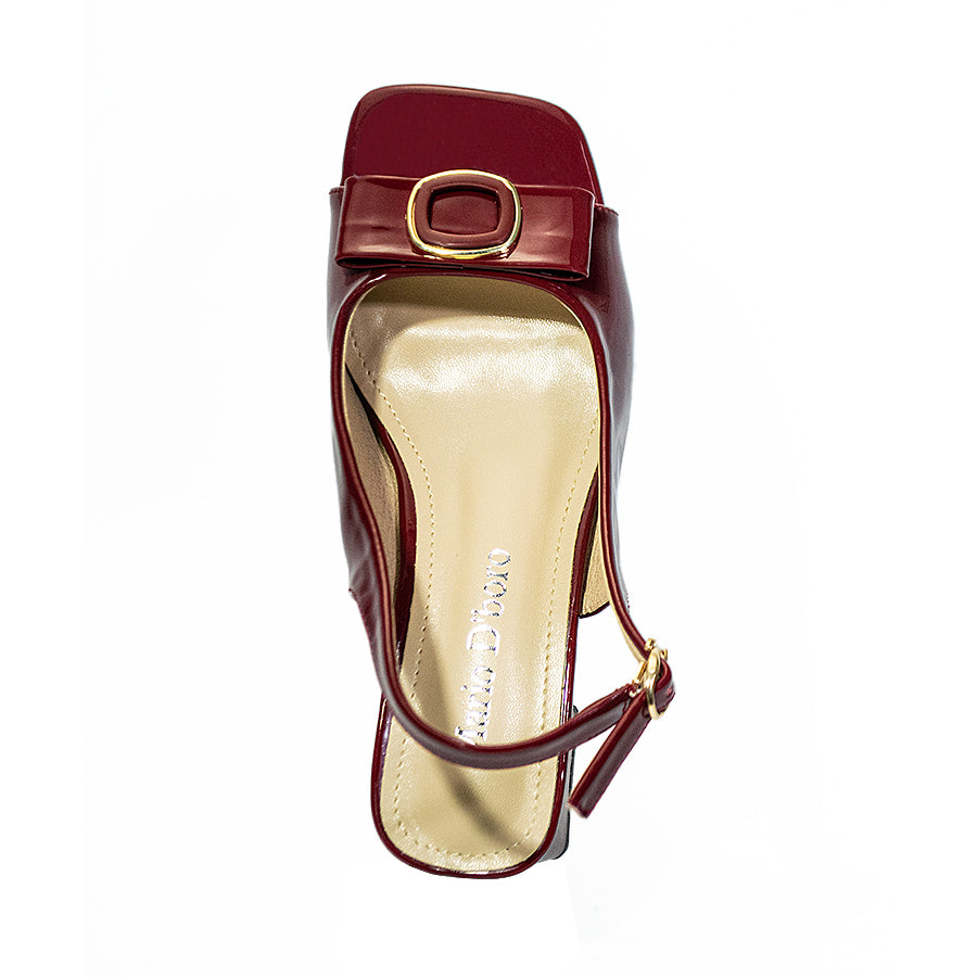 Mario D' Boro Women's Heeled Sandals LY 28145 Black/Maroon C65