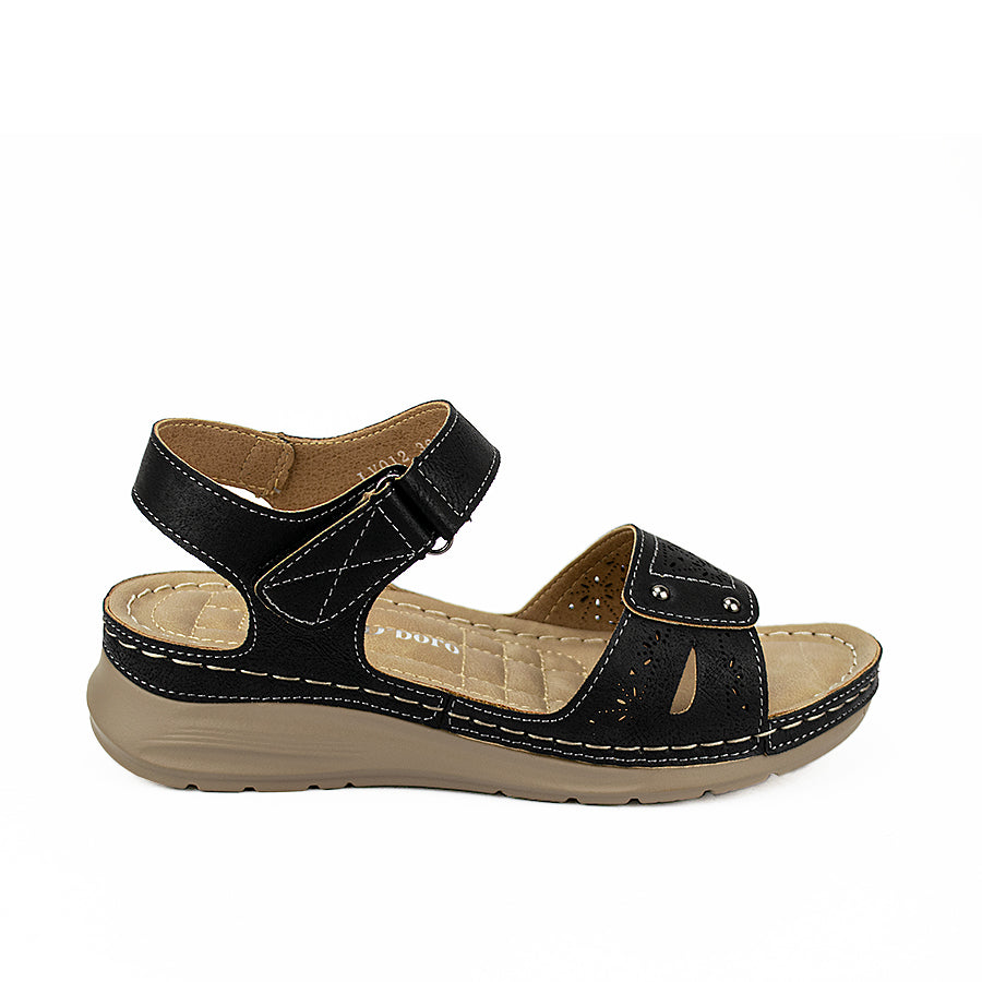 Mario D' Boro Women's Sandals Lv 012 Beige/Black