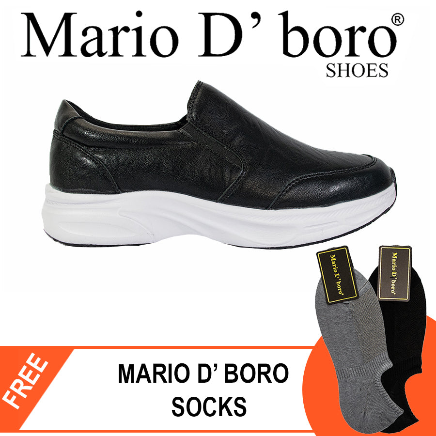 Mario D' Boro Men's Casual Loafers MX 25757 Black/Dark Brown C62