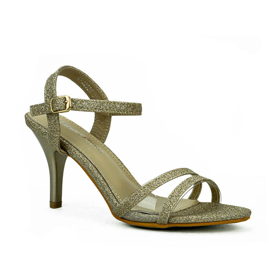 Mario D' Boro Women's Heeled Sandals Lv 22520 Gold/Silver