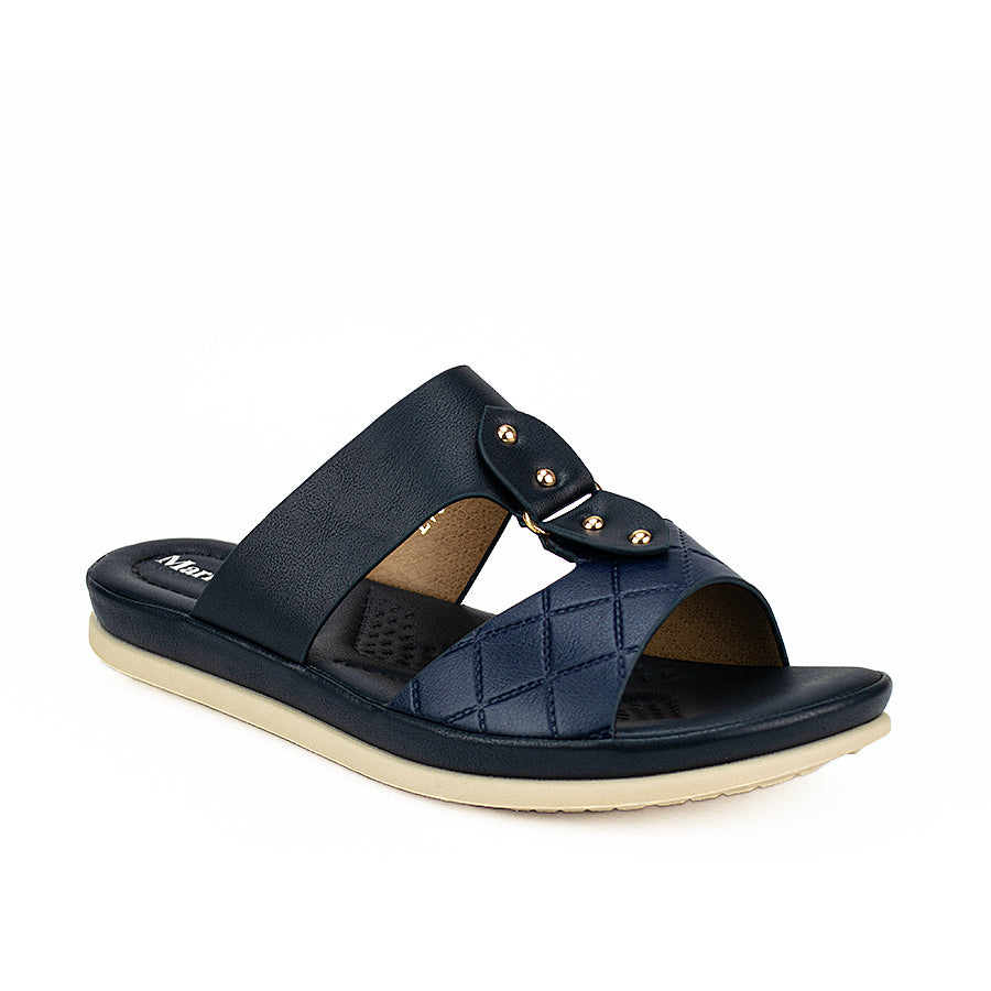 Mario D' Boro Women's Sandals Lv 011 Beige/Navy Blue