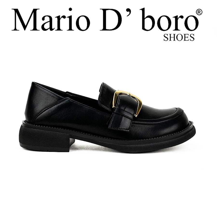 Mario D' Boro Women's Korean Flats Shoes Lv A600-39a Black/Beige