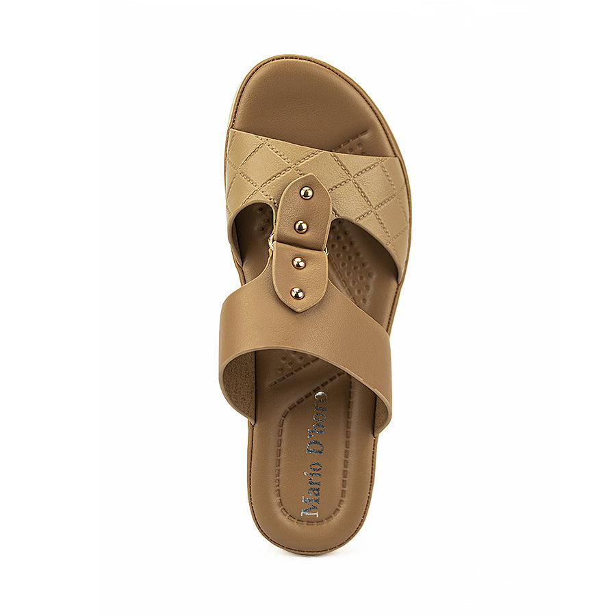 Mario D' Boro Women's Sandals Lv 011 Beige/Navy Blue