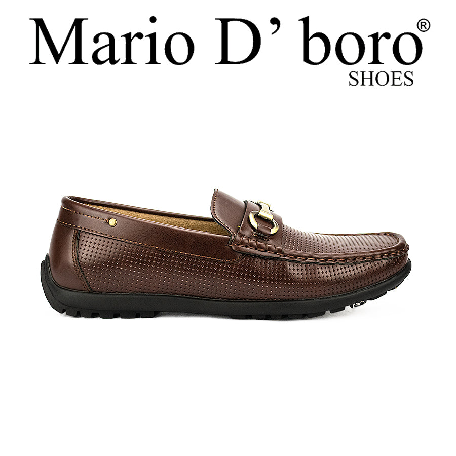 Mario D' Boro Men's Casual Loafers Mw 24391 Black/Dark Brown C42