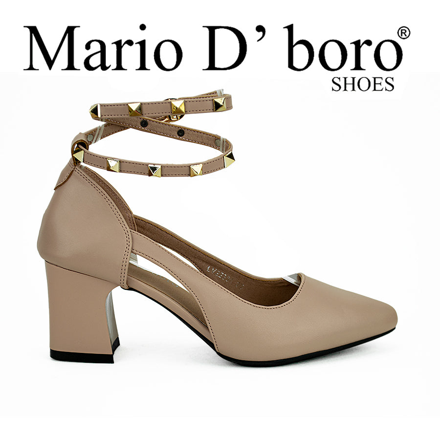Mario D' Boro Women's Heeled Sandals Lv 22331 Black/Old Rose